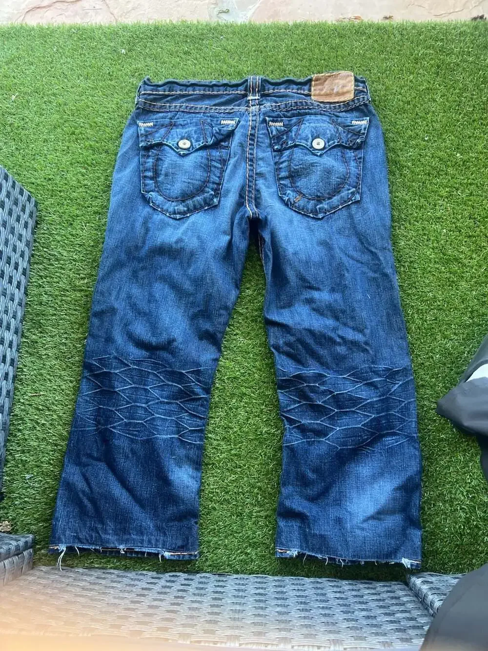 True Religion Billy Super T Distressed Made in USA Jeans Size 38